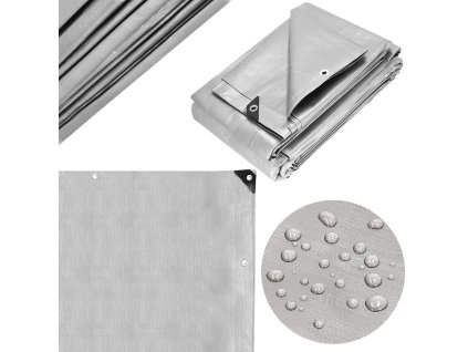 186200 ga2185 plandeka 6 x 8 m szaro zielona M0