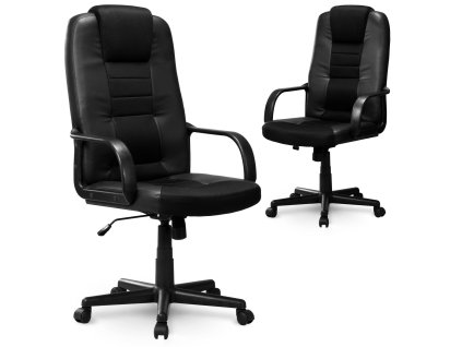 Kožené kreslo s mikrosieťkou Sofotel 518B čierne