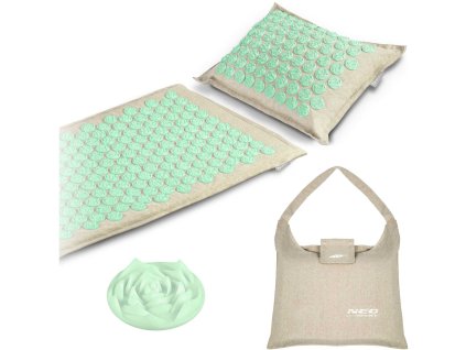 Akupresúrna podložka s hrotmi Neo-Sport 190201 sivá-mätová