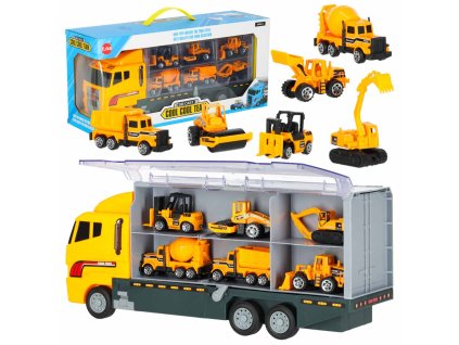 Transporter ciezarowka TIR wyrzutnia metalowe auta maszyny budowlane 166606