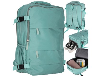 Cestovný batoh zelený 45x30 cm