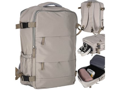 Cestovný batoh na batožinu sivý 45x30 cm