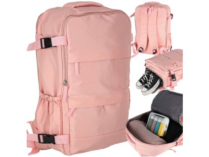 Cestovný batoh ružový 45x30 cm