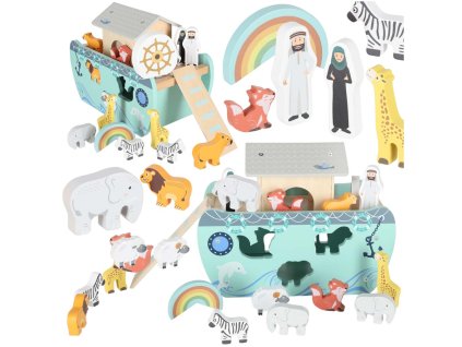 Sorter drewniany Lulilo Arka Noego statek zwierzatka 9 elementow 176567