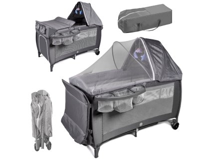 Cestovná postieľka skladací dvojúrovňový prebaľovací pult max. 15 kg