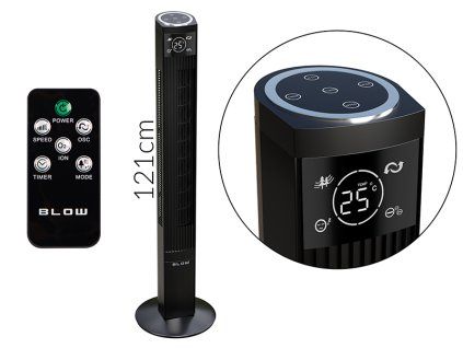 Stĺpový ventilátor 121 cm 44-654-