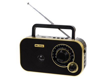Prenosné analógové rádio AM/FM BLOW RA12 čierno-zlaté
