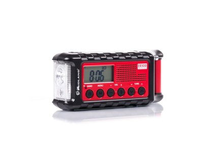 Rádiový alarm Midland ER300 s batériou 2600mAh dynamo solárny