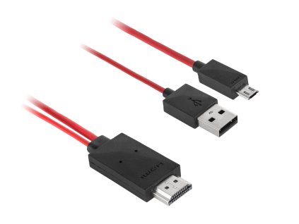Kábel MHL konektor HDMI-micro USB 1,5M (Galaxy S3, Note2)