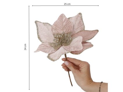 CA1234 VIANOČNÁ OZDOBIČKA POINSETTIA 25 CM