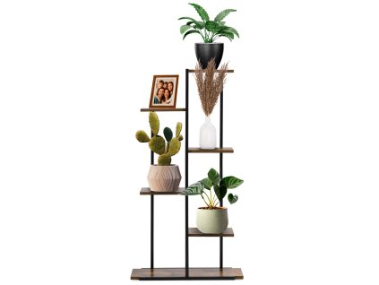 189558 ga0211 kwietnik metalowy czarny 60 x 20 x 113 cm M0