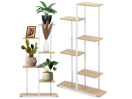 189570 ga0212 kwietnik metalowy bialy 60 x 20 x 113 cm M0