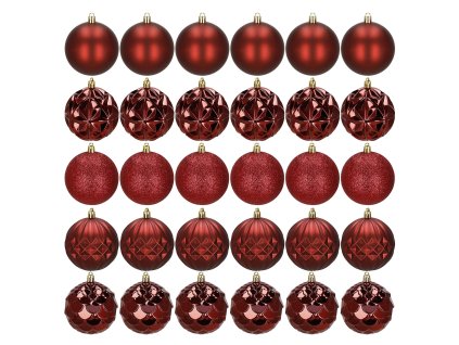 CA1412 VIANOČNÉ GUĽKY 8 CM 30 KS.