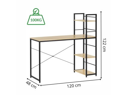 HF0047 PÍSACÍ STÔL 120 X 64 X 120 CM