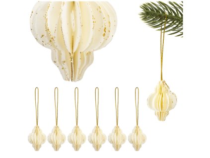 CA1501 VIANOČNÁ OZDÔBA Z PAPIERA 6 KS.