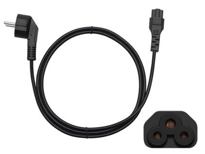 Napájací kábel pre notebook 1,5m Clover do zásuvky