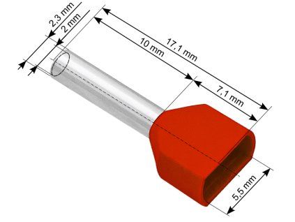 Objímka konektora 2x1,0 43-086-