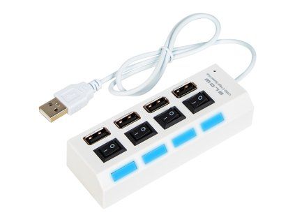 Biely USB hub 86-076-