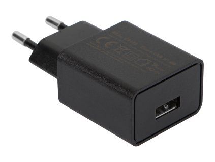 Sieťová nabíjačka USB 2A čierna 76-032-