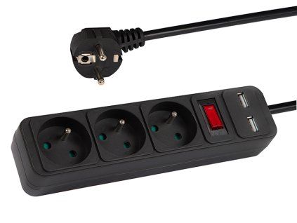Predlžovací kábel s USB 98-776-