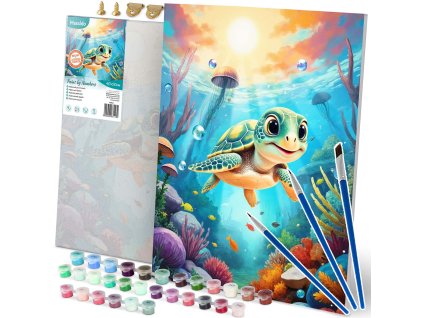 Obraz na maľovanie podľa čísiel 40x50 cm Massido Želvička