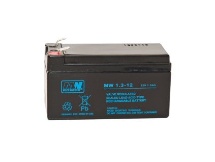 MW 1,3-12 - Akumulátor 12V, 1,3Ah - MW Power
