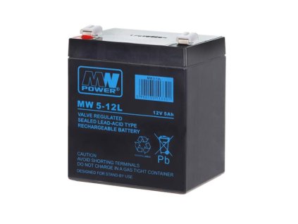 MW 5-12 - Akumulátor 12V, 5Ah - MW Power