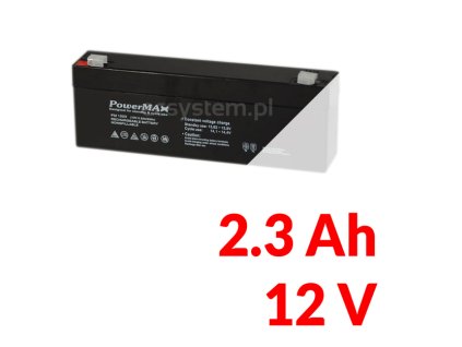 PM 1223 - Akumulátor PowerMAX 2,3Ah 12V - MaxBat