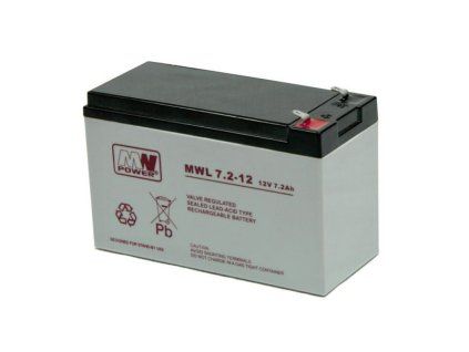 MWL 7,2-12- Akumulátor 12V, 7,2Ah - MW Power