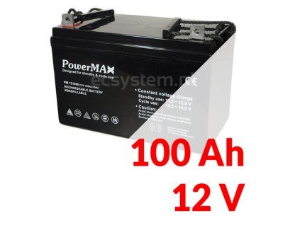 Akumulátor PowerMAX 100 Ah 12 V MaxBat 121000 EC-12012