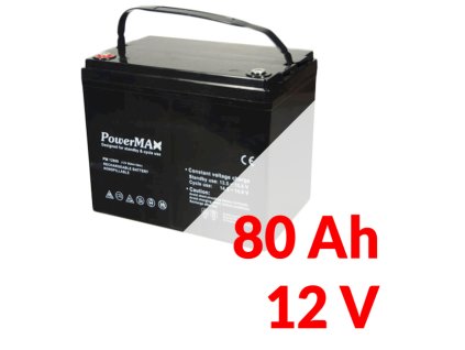 PM 12800 - Akumulátor PowerMAX 80Ah 12V - MaxBat