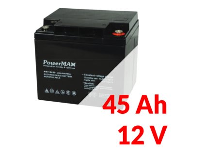 PM 12450 - Akumulátor PowerMAX 45Ah 12V - MaxBat