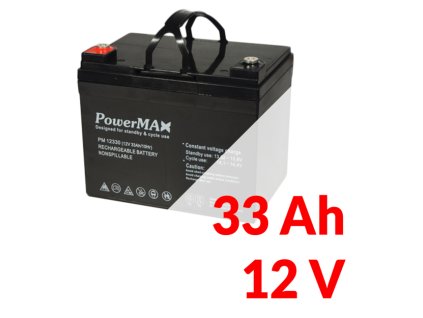 PM 12330 - Akumulátor PowerMAX 33Ah 12V - MaxBat