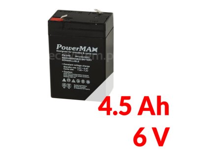 PM 645 - Akumulátor PowerMAX 4,5Ah 6V - MaxBat