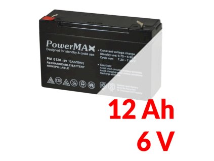 PM 6120 - Akumulátor PowerMAX 12Ah 6V - MaxBat