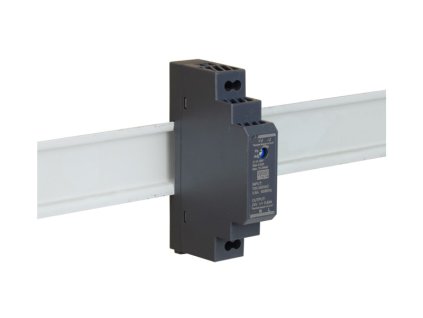 HDR-15-24 - Napájací zdroj na DIN lištu 24V, 0.63A, ochrany SCP, OLP, OVP - MEAN WELL