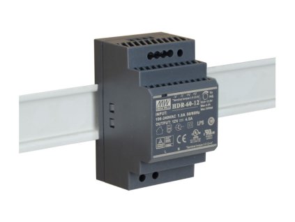large hdr 60 12 zasilacz na szyne din 12v 4 5a zabezpieczenia scp olp ovp mean well hdr 60 12