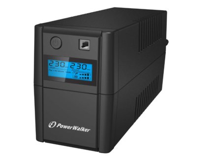 VI 850 SHL FR - UPS zdroj LCD, 850VA/480W, 2x230V, Line-Interactive - PowerWalker