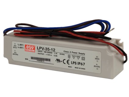 LPV-35-12 - Profesionálny LED zdroj 35W - Mean Well