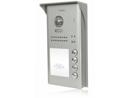 S1104A - Bránový panel DUO pre 4 rodiny s kamerou a čítačkou kariet RFID 125kHz, povrchová montáž - Vidos