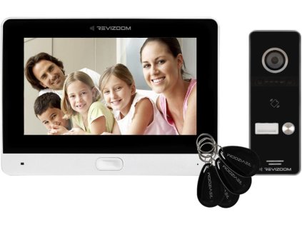 RM-T471HD WHITE/RC-411HD-C - Sada videovrátnika s RFID čítačkou, analógová, 2Mpx, WiFi, LAN, microSD - Revizoom