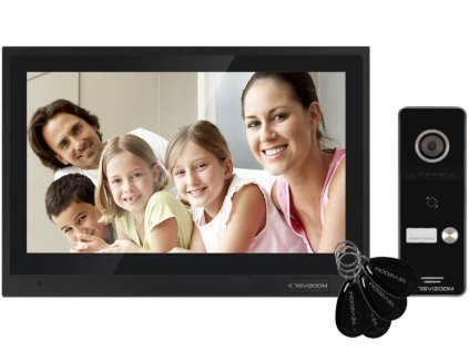 RM-T402HD BLACK/RC-411HD-C - Sada videovrátnika s RFID čítačkou, analógová, 2Mpx, WiFi, LAN, microSD - Revizoom