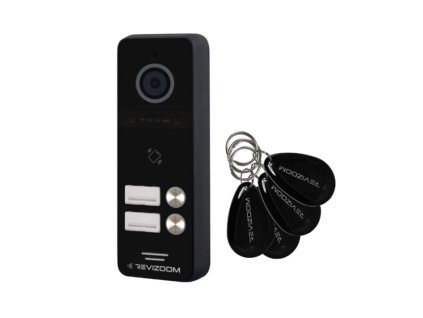 RC-421HD-C - Dvojabonentná bránková stanica s RFID čítačkou pre videovrátnika, povrchová montáž, 2Mpx - Revizoom