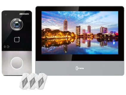 Sada IP videovrátnika DS-KH8350-WTE1 + DS-KV6113-WPE1 - Hikvision