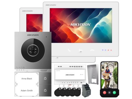 DS-KIS705EY-2Monitors - Dvojžilový IP WiFi videovrátnik, 2-bytový, 2x LCD monitor - Hikvision