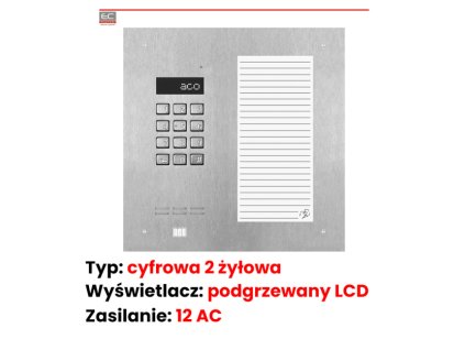 INSPIRO 17ACCS+ - Centrála Slave, veľký opisný zoznam, kódový zámok, bezkontaktná čítačka - ACO