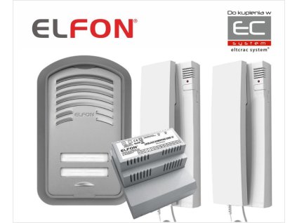 Zi2 AU1/3 Sada domového telefónu so zdrojom a 2 jednotkami A-U1/3 - Elfon