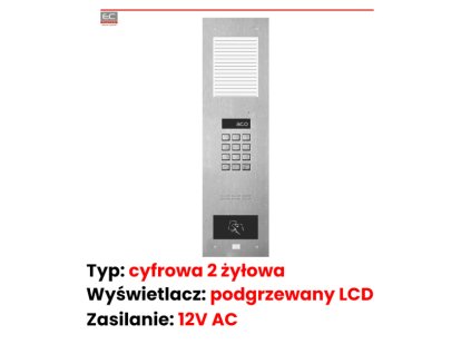 INSPIRO 13S+ - Centrálna Slave, kódový zámok, zoznam obyvateľov, bezkontaktná čítačka, 1020 bytov - ACO