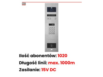 INSPIRO 8+ - Centrálna jednotka Master, farebná kamera 2.8mm, elektronický zoznam obyvateľov, bezdotyková čítačka, kódový zámok - ACO