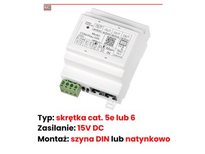 CDNVRau-DIN - Aktívny video rozvádzač na DIN lištu - ACO